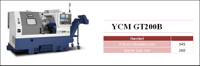 YCM_GT200B CNC TORNA TEZGAH